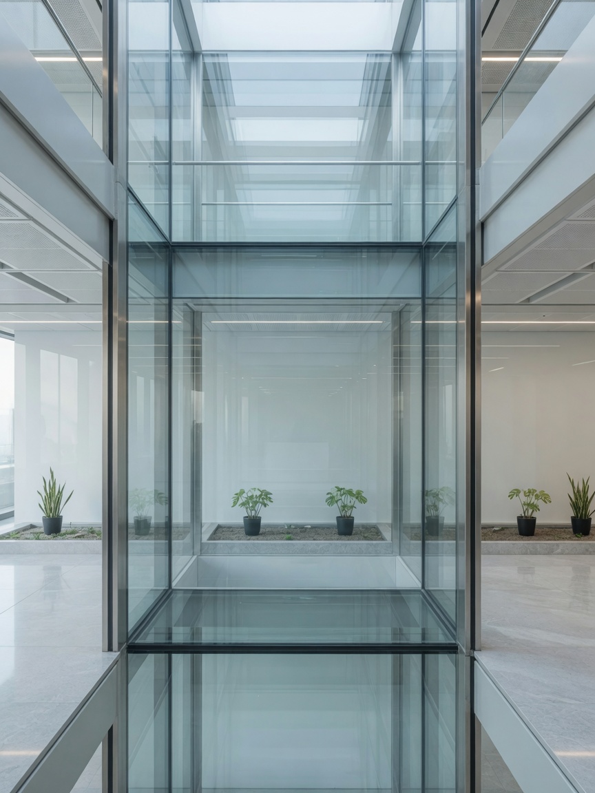 Modern atrium at the corporate venue